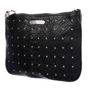 Rebecca Minkoff Black Leather Crossbody Purse with Gold Studs / Hardware